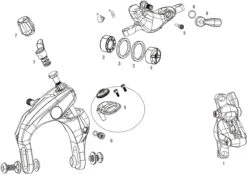 SRAM Ersatzteile Red22B1/Force22,1,CX1/Rival22,1/700B1 HRD/Apex1/HRR Bremse