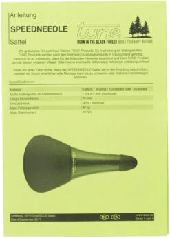 Tune Speedneedle 20TWENTY Carbon Sattel Mit Alcantara -Abus Fahrrader Geschaft 278999