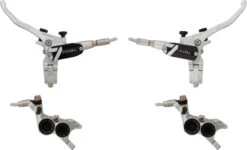 HOPE Tech 4 V4 V+h Set Scheibenbremse Mit Stahlflexleitung -Abus Fahrrader Geschaft 459499